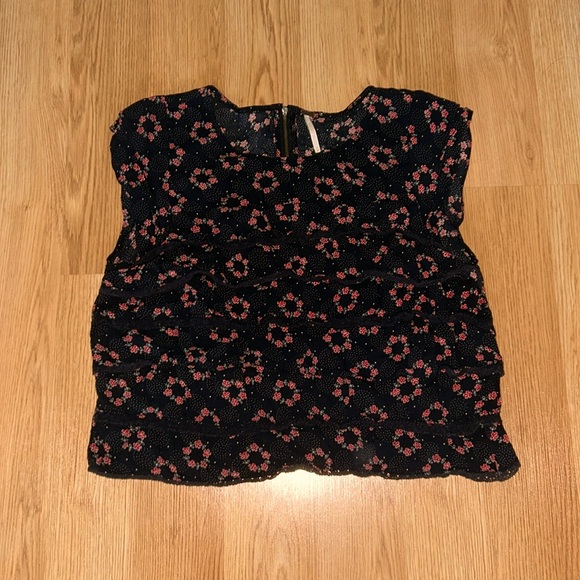 Free People Floral Ruffle Top - Picture 2 of 5